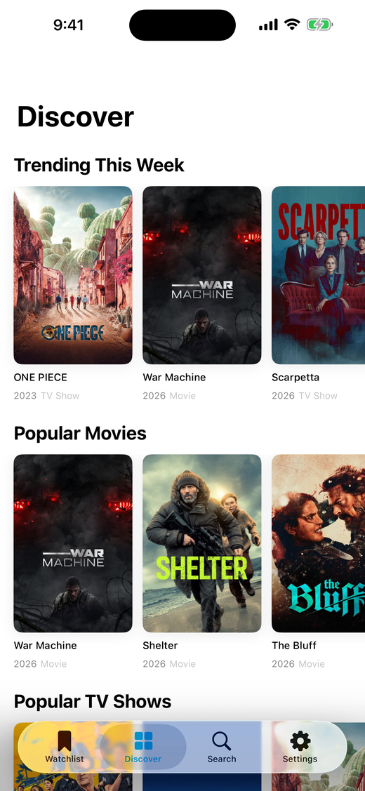 Discover trending titles